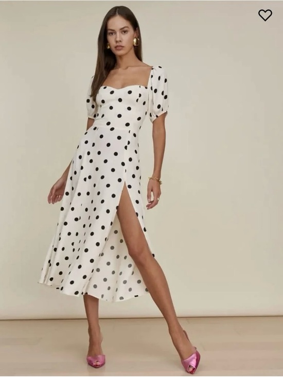 Reformation Dresses & Skirts - Reformation Mylah Dress White Polka Dot